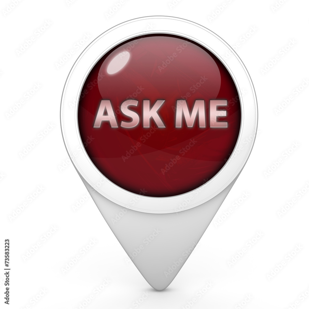 ask me pointer icon on white background ask me pointer icon on white background