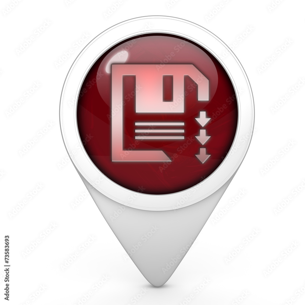 Save pointer icon on white background Save pointer icon on white background