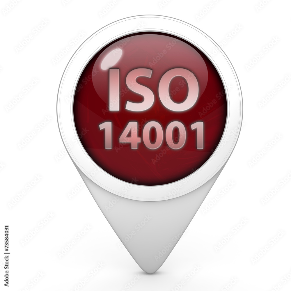 Iso 14001 pointer icon on white background Iso 14001 pointer icon on white background
