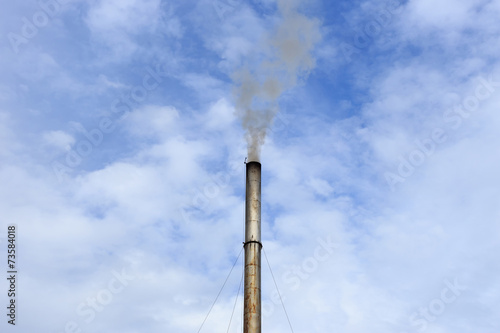 Pollution from factory chimney in Thailand