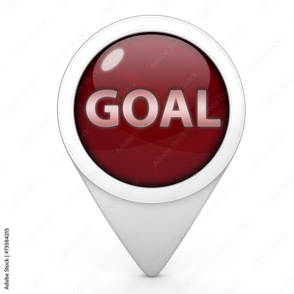Goal pointer icon on white background Goal pointer icon on white background