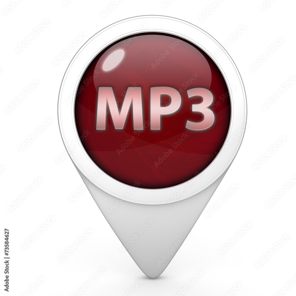 MP3 pointer icon on white background MP3 pointer icon on white background
