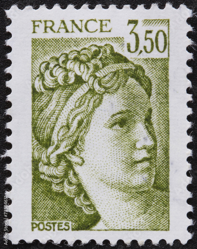 Obraz na płótnie Timbre de France w salonie