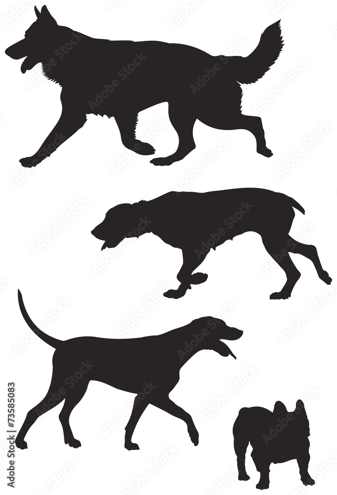 dog breed silhouettes 7
