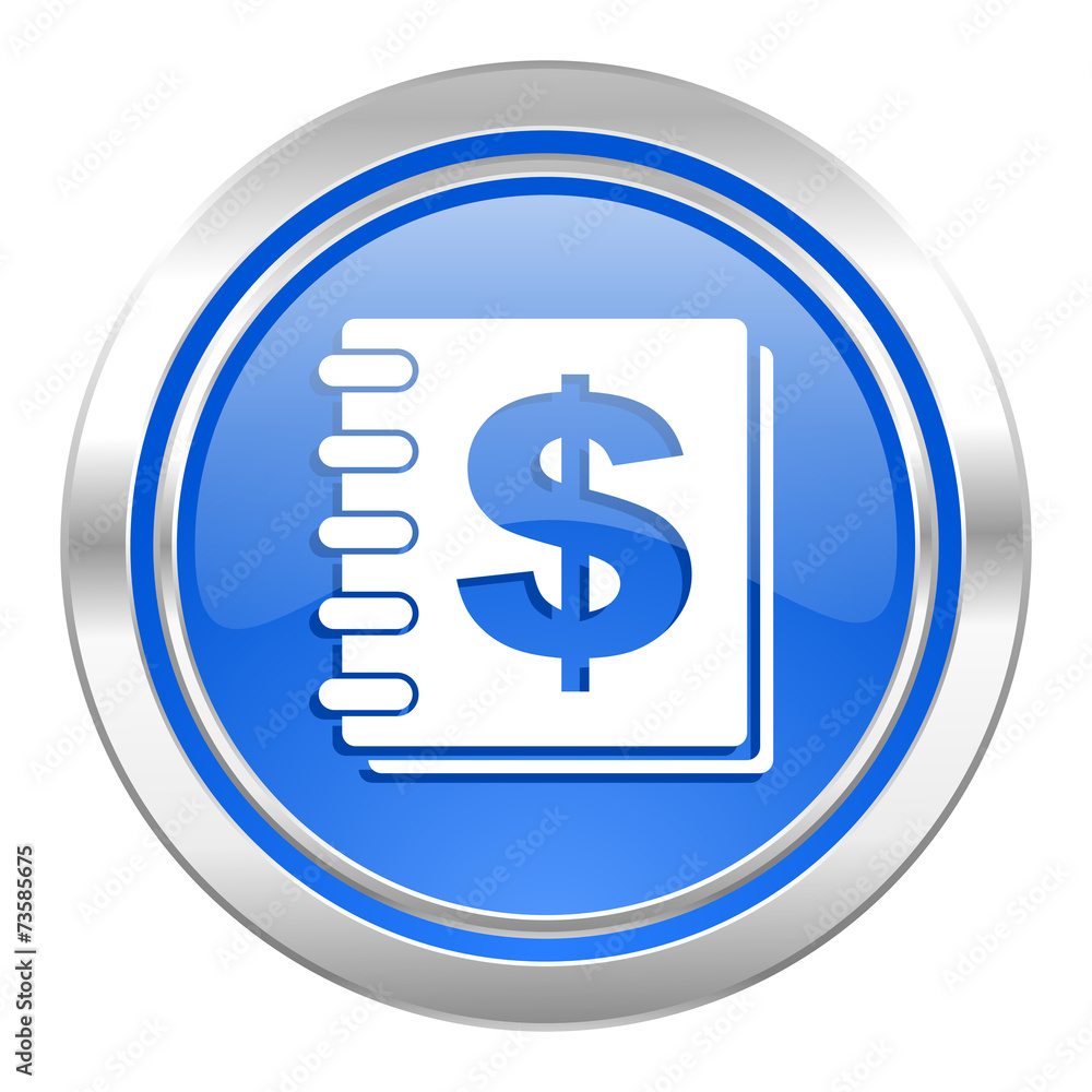 Obraz premium money icon, blue button