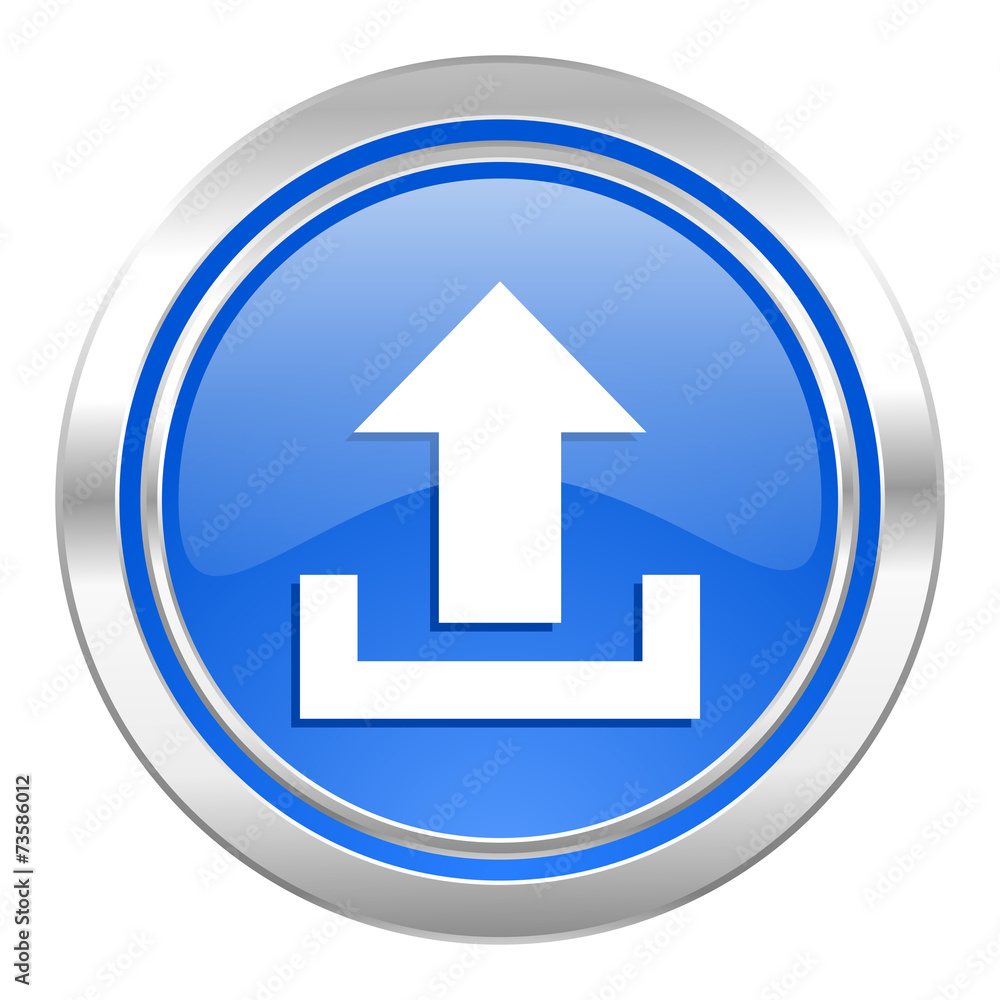 upload icon, blue button upload icon, blue button