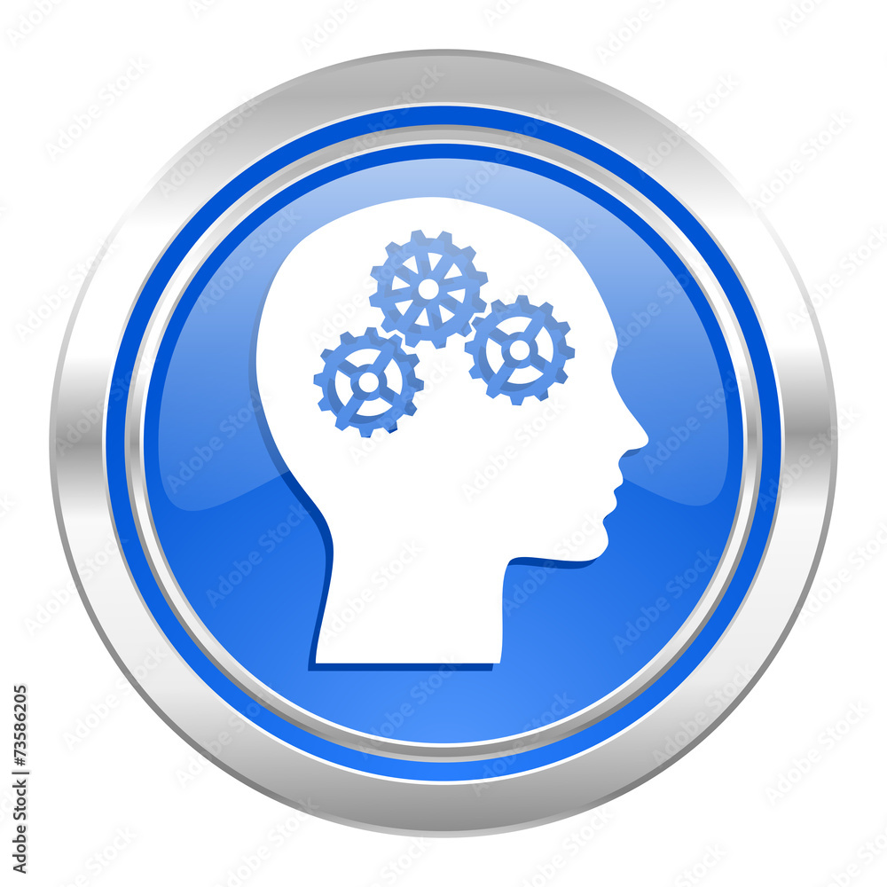 head icon, blue button, human head sign head icon, blue button, human head sign