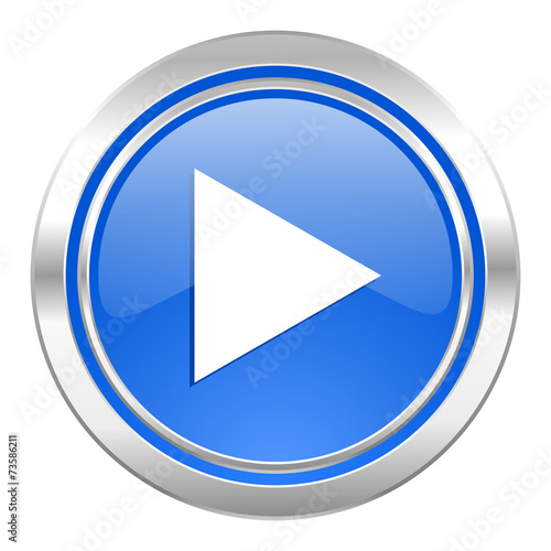 Free Download play icon, blue button - GFXLoad