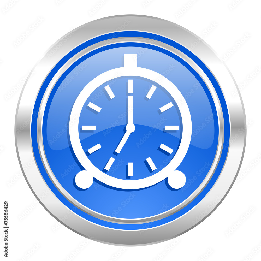 alarm icon, blue button, alarm clock sign alarm icon, blue button, alarm clock sign