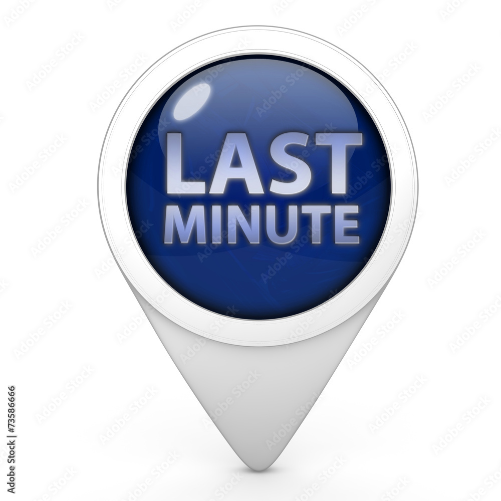 Last minute pointer icon on white background Last minute pointer icon on white background