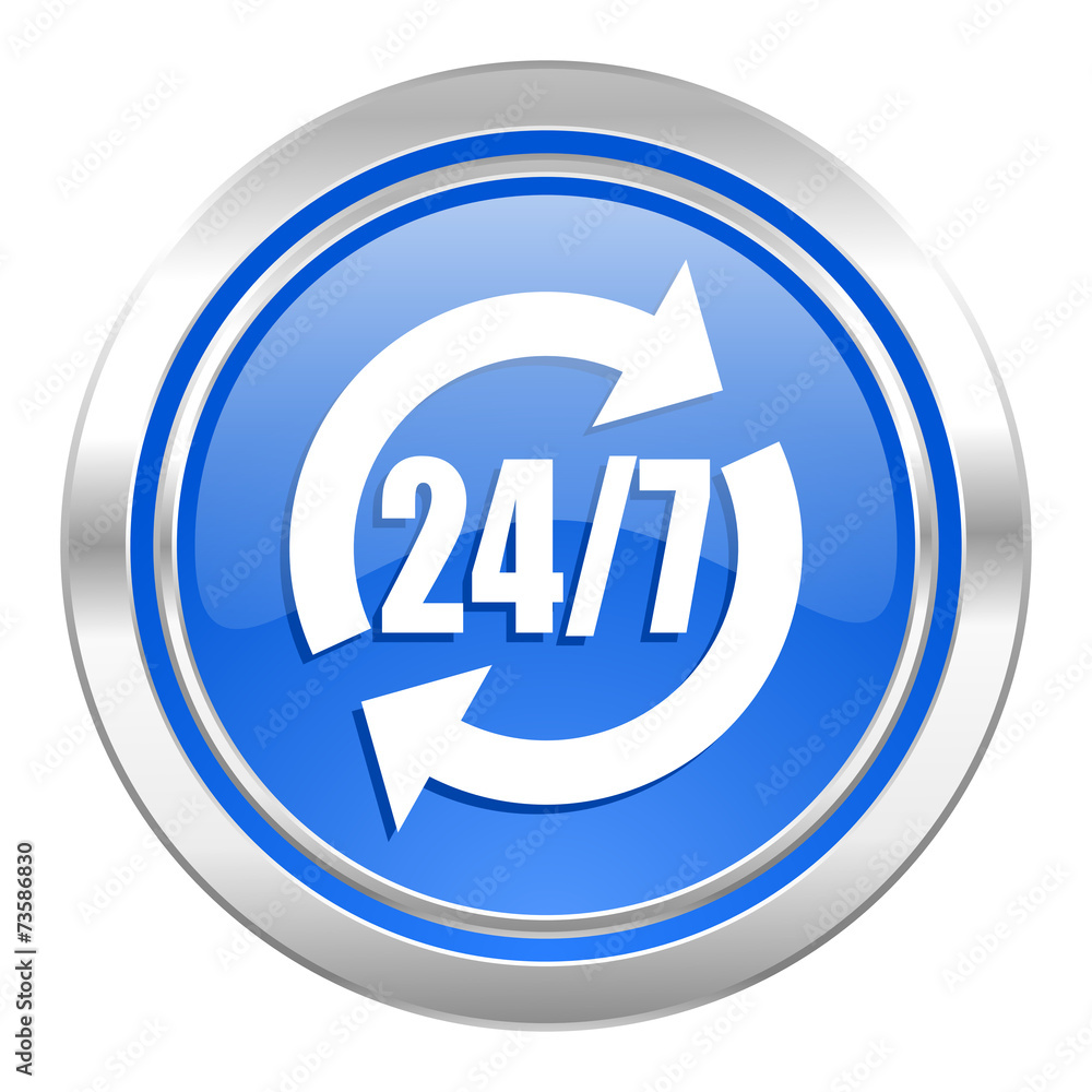 service icon, blue button service icon, blue button