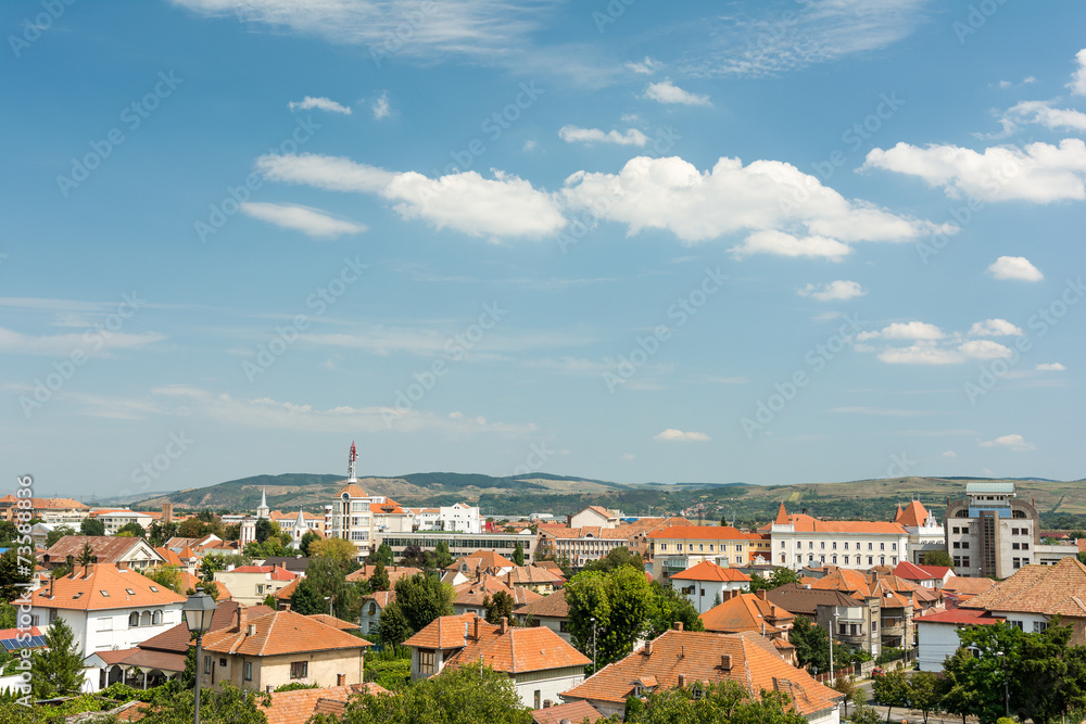 High View Of Alba Iulia City In Romania