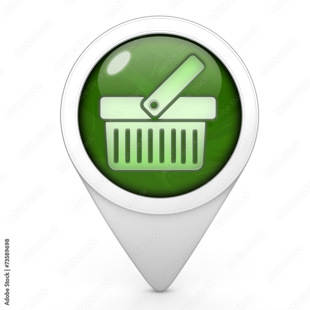 shopping cart pointer icon on white background shopping cart pointer icon on white background