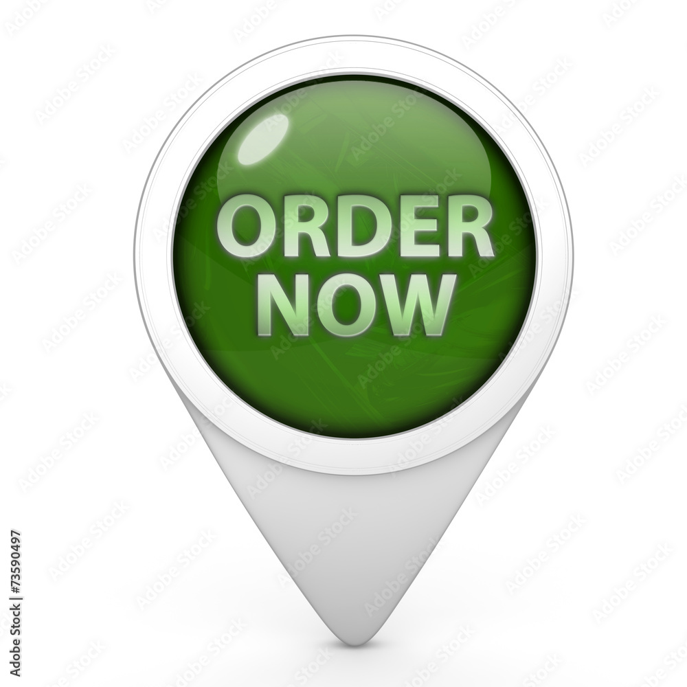 Order now pointer icon on white background Order now pointer icon on white background