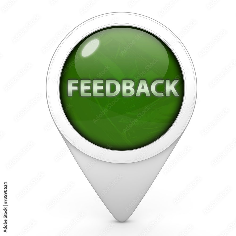 Feedback pointer icon on white background Feedback pointer icon on white background