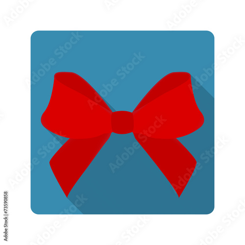 Flat icon red bow