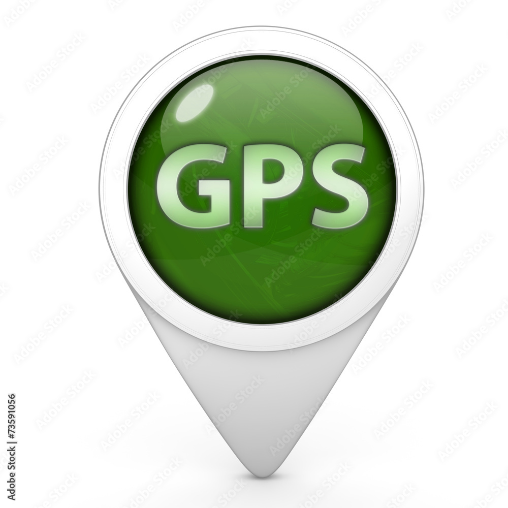 Gps pointer icon on white background Gps pointer icon on white background
