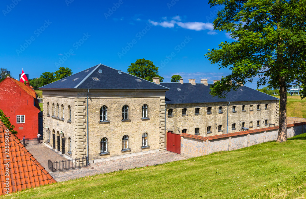Barracks in Kastellet fortress, Copenhagen, Denmark