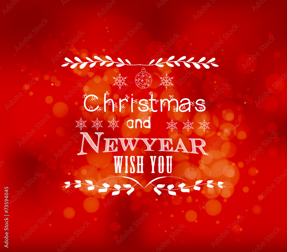 christmas and new year wish you light vector background