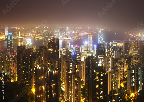 Hong Kong view of Victoria Harbor