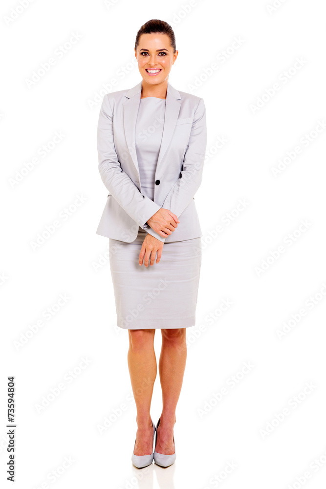 business woman on white background business woman on white background