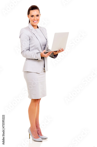 young businesswoman with laptop