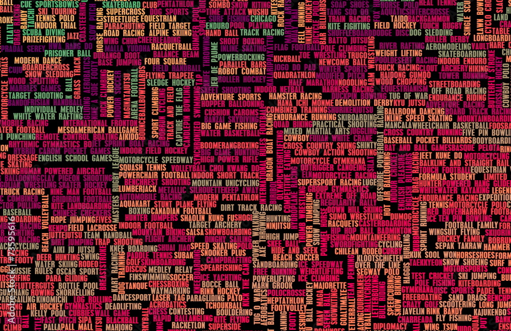 Fototapeta premium All Sports Known to Mankind