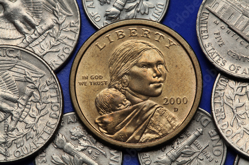 Coins of USA. Sacagawea Dollar photo