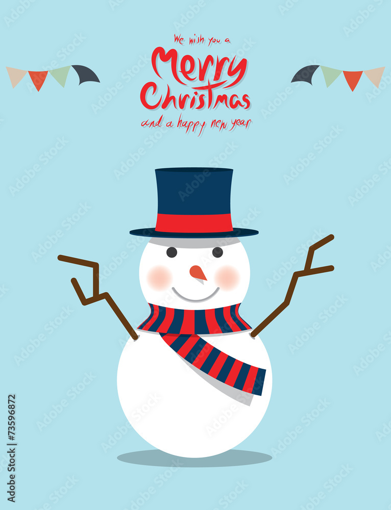 Snowman (Christmas Characters) - obrazy, fototapety, plakaty 