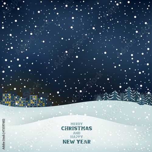 Winter Christmas night