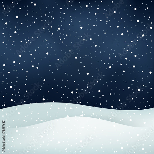 snowfall night background © romvo