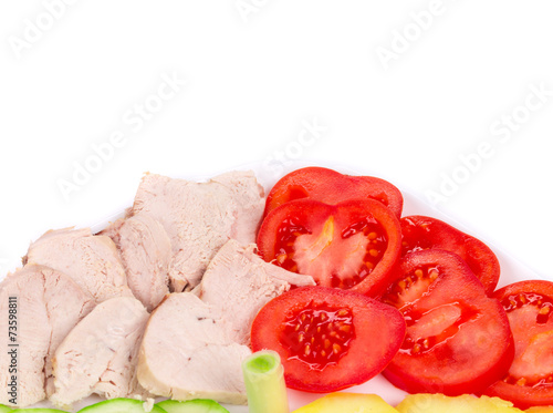 Warm meat salad