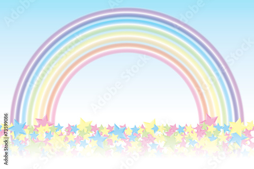 #Background #wallpaper #Vector #Illustration #design #free #free_size #charge_free #colorful #color rainbow,show business,entertainment 背景素材壁紙(積もった星と虹, 星屑, キラキラ星,キラ星,星の模様,放射状,星,星模様,虹,虹色,レインボー,七色)