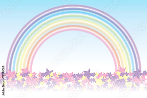 #Background #wallpaper #Vector #Illustration #design #free #free_size #charge_free #colorful #color rainbow,show business,entertainment 背景素材壁紙(積もった星と虹, 星屑, キラキラ星,キラ星,星の模様,放射状,星,星模様,虹,虹色,レインボー,七色)