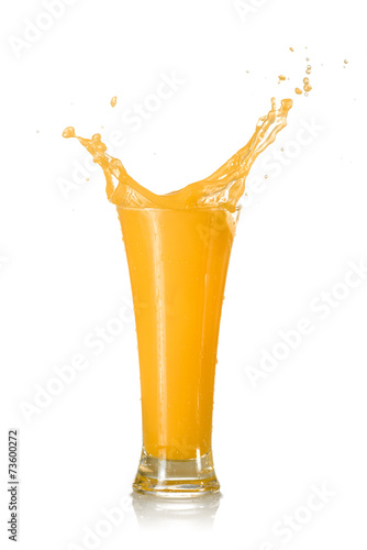 Orange Juice Splash in A Glass