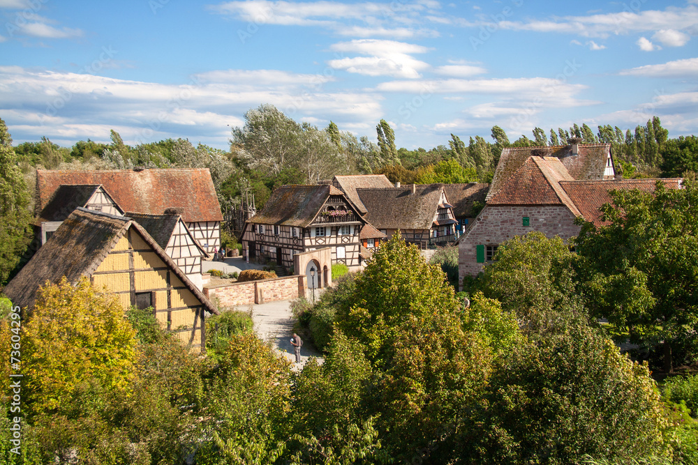 Maisons anciennes alsaciennes à Ungersheim, Alsace Maisons anciennes alsaciennes à Ungersheim, Alsace