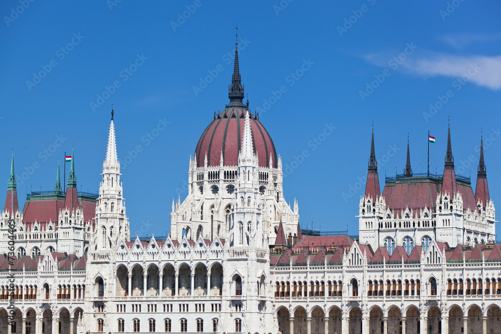 building of the Hungarian parliament in Budapest