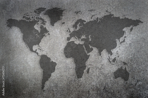 Fototapeta samoprzylepna narysuj mapę świata na tablicy