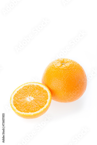 orange fruit isolated on white background