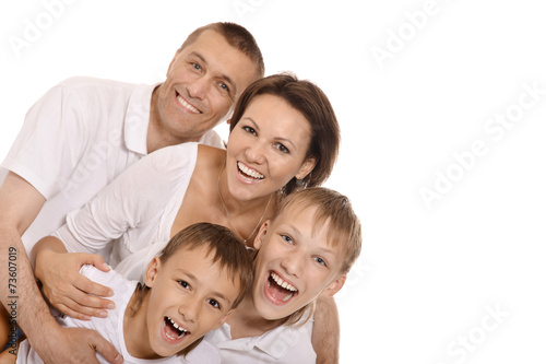 Wallpaper Mural Cute family isolated Torontodigital.ca