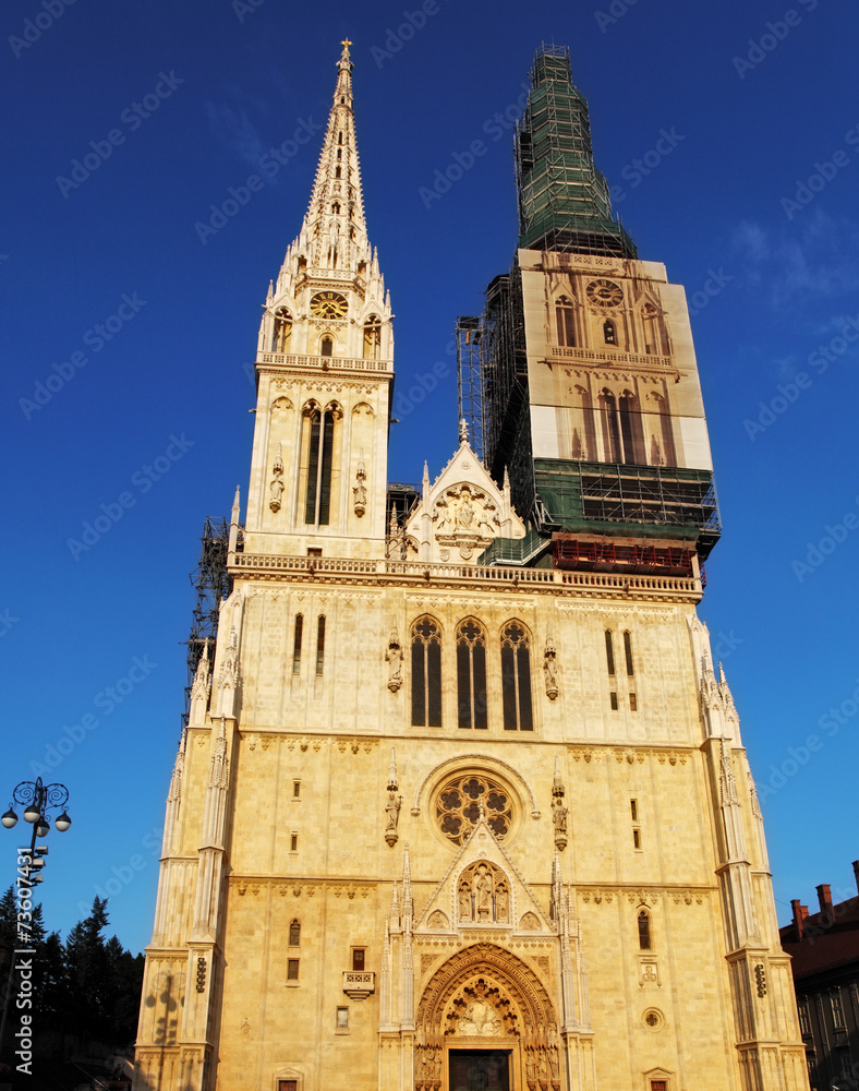 Zagreb, cathedral in Croatia