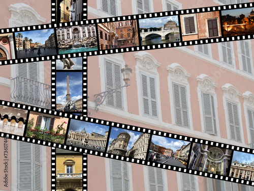 Rome city - travel film strips