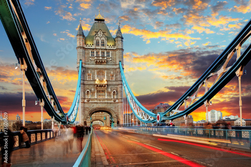 Naklejki na drzwi Most Tower Bridge 3D w Londynie