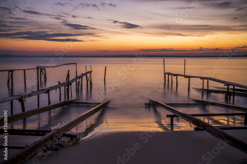 Sunset over the sea