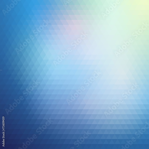 Colorful blue geometric background, abstract triangle pattern