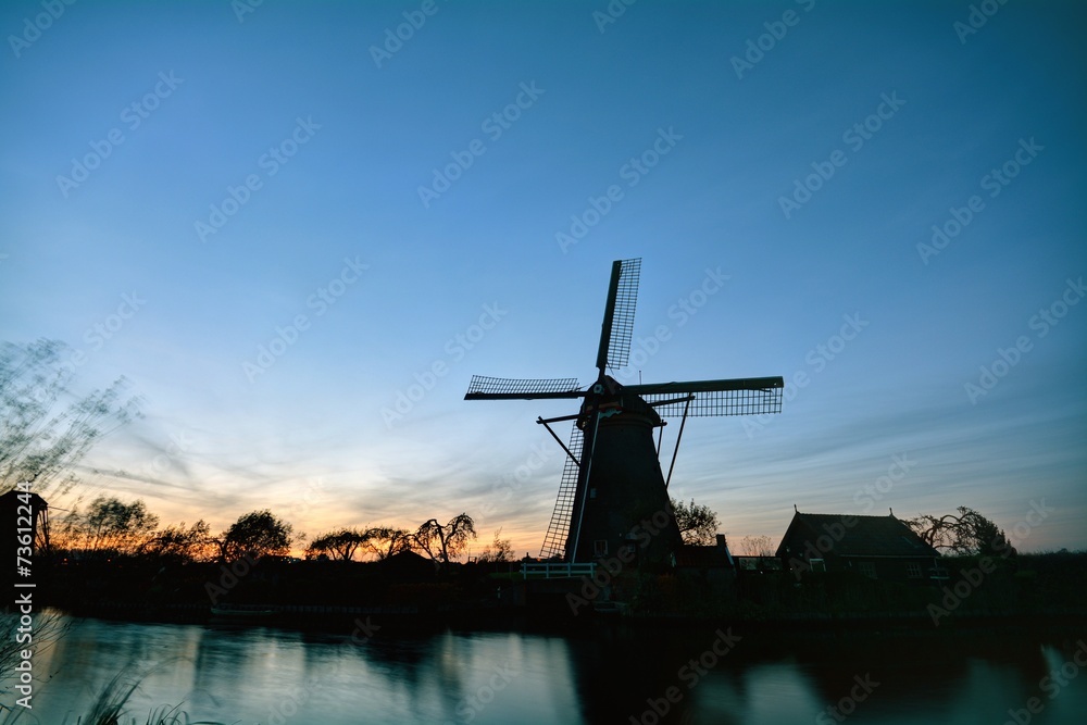 The World Heritage Kinderdijk Windmill in the Netherlands