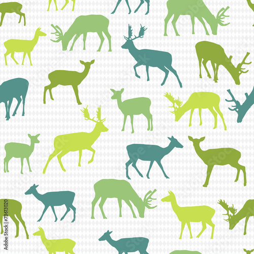 Retro vector pattern with deers