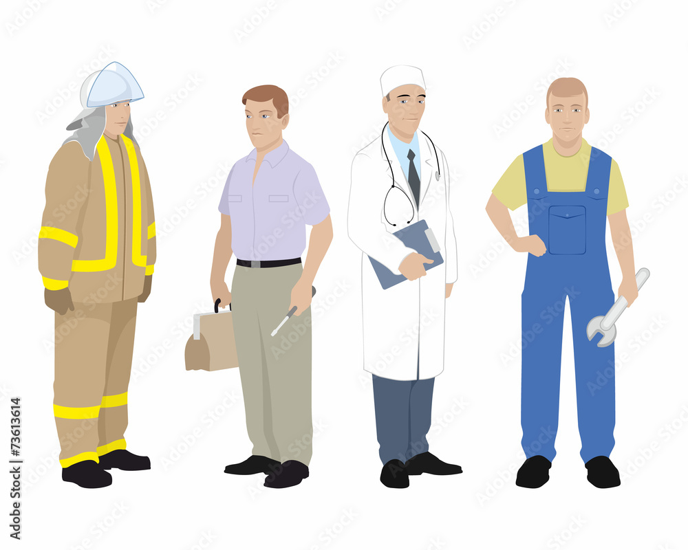 Four professionals man Four professionals man