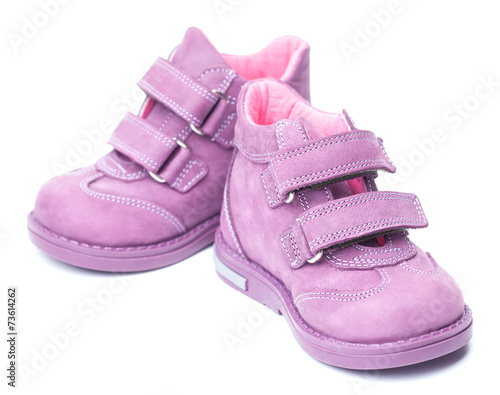 magenta children`s boots
