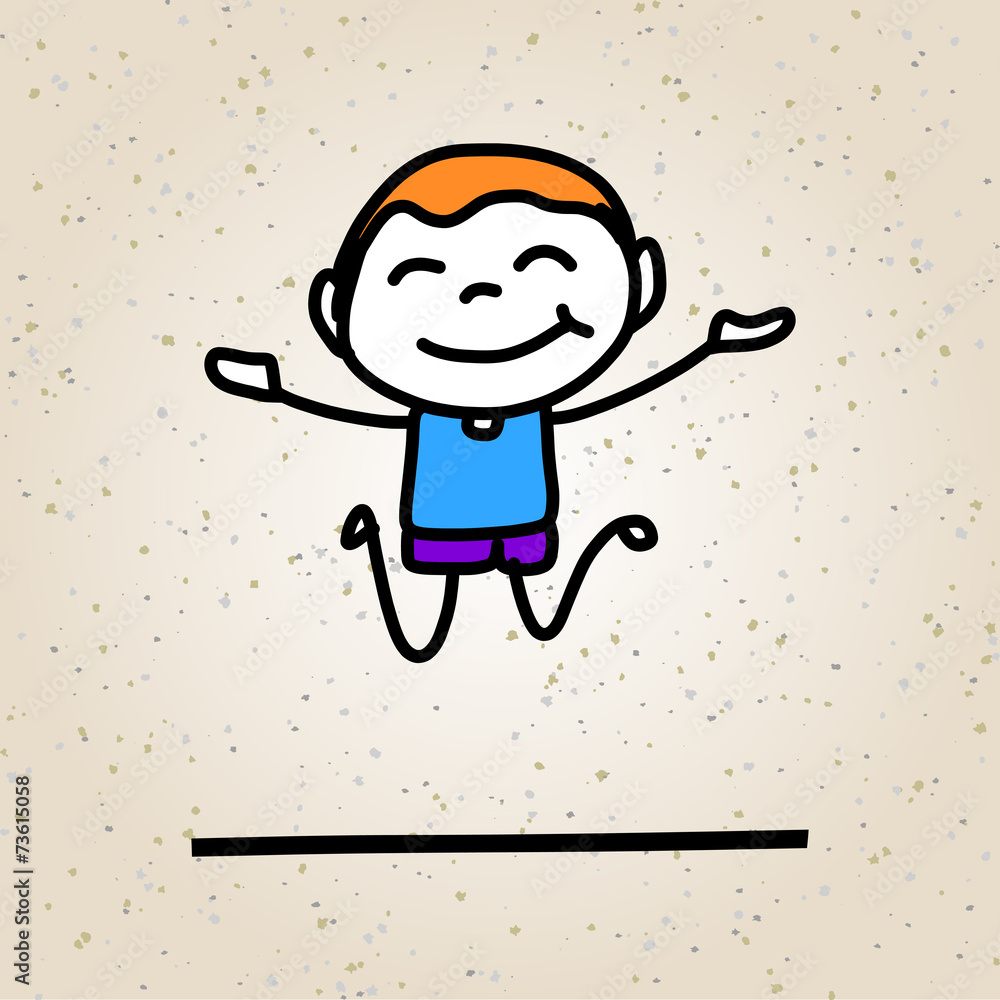 hand drawing cartoon abstract happy kids hand drawing cartoon abstract happy kids